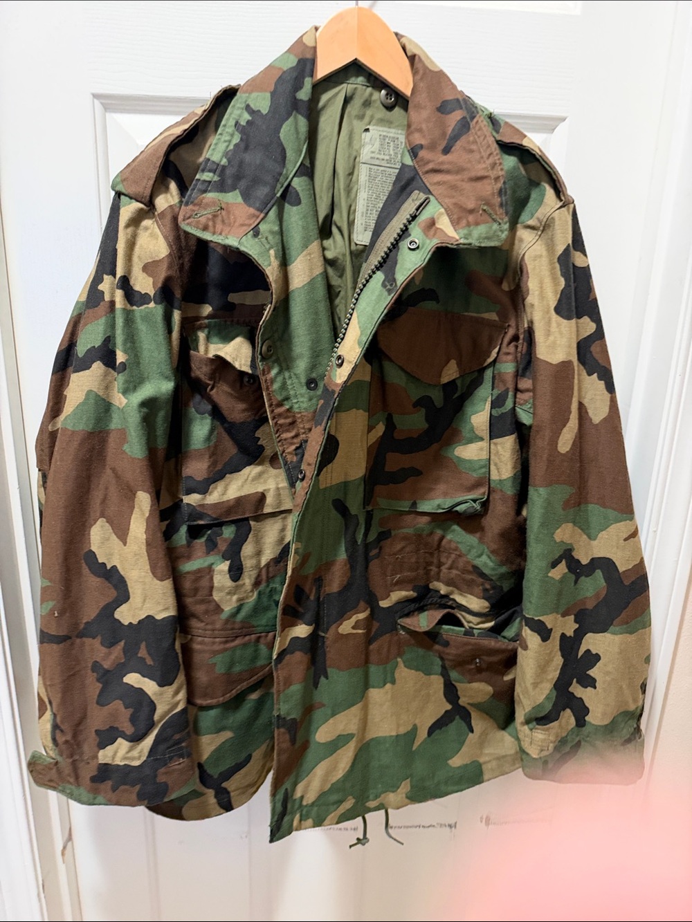 Men's Camouflage Field Jacket - Classic Woodland Camo